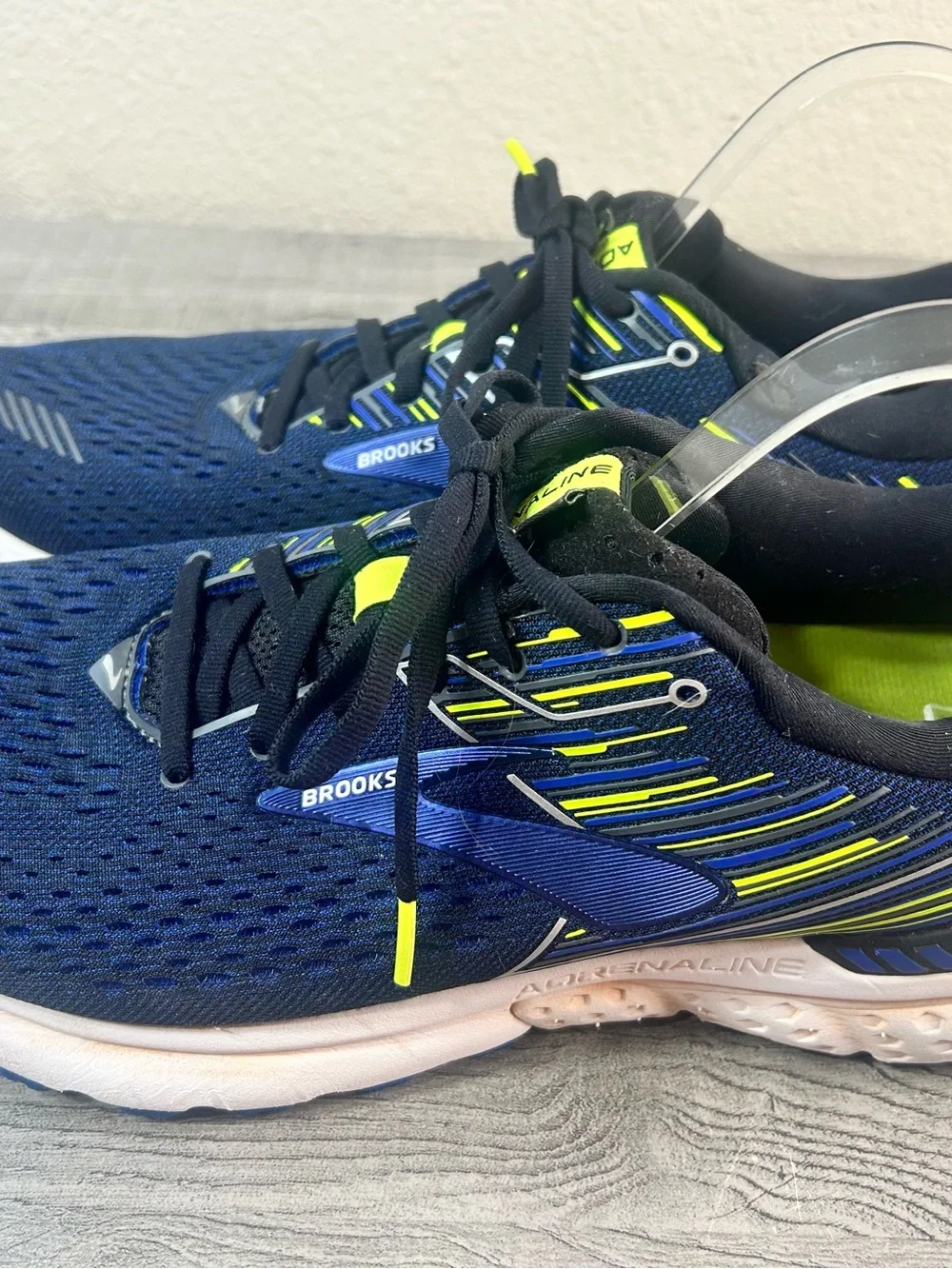 Brooks Glycerin GTS 19 Road Running Shoes - Navy & Neon Yellow Men’s Size 12.5